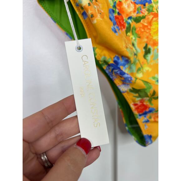 NWT Caroline Constas Colorblock Marisol One Piece Radiant Floral Mix Swimsuit - Picture 4 of 8